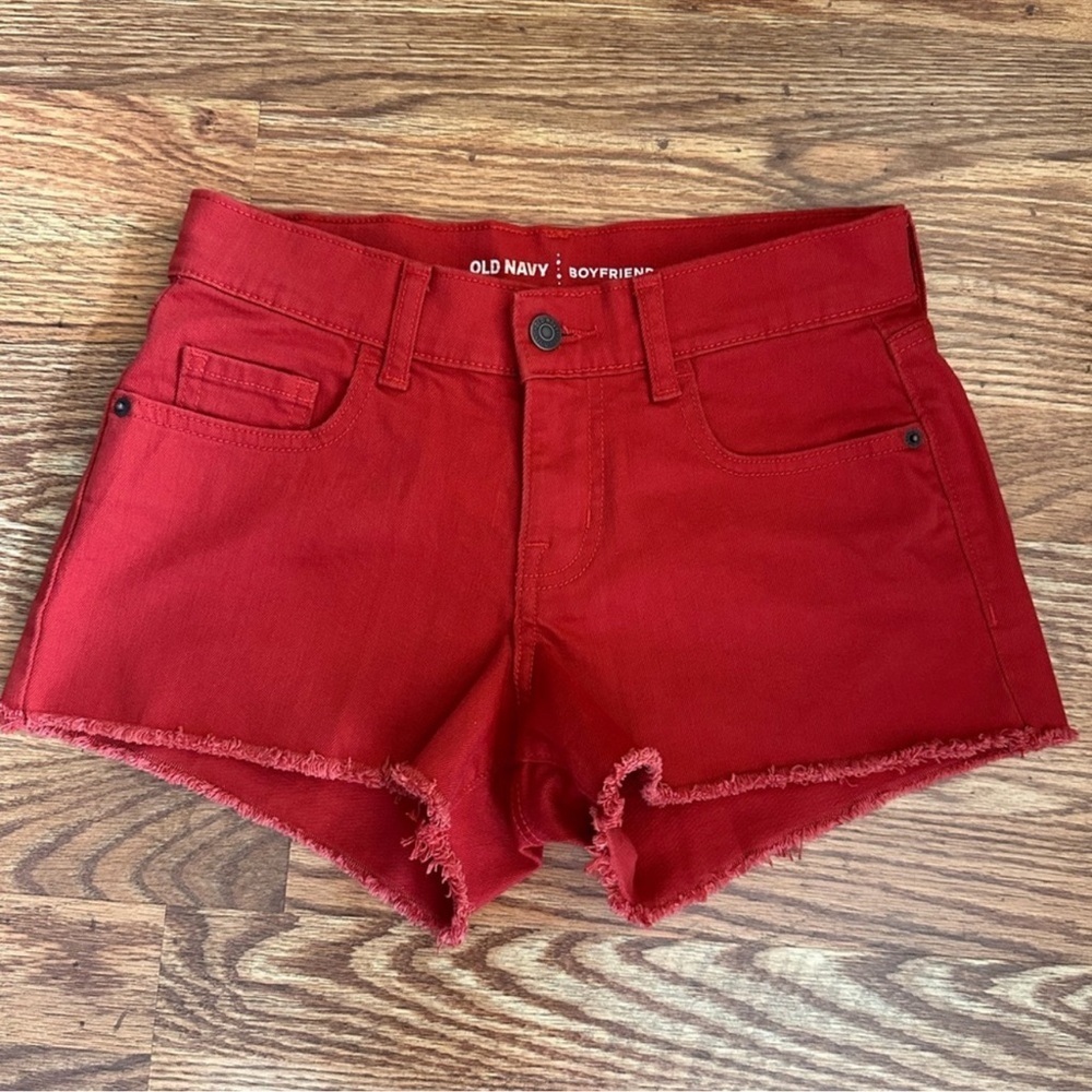 Old Navy Women's Red Boyfriend Shorts